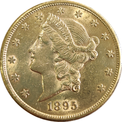 Pre-Owned 1895 USA $20 Double Eagle Gold Coin