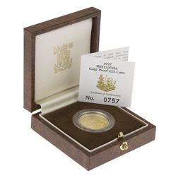 Pre-Owned 1997 UK Britannia 1/4oz Proof Gold Coin