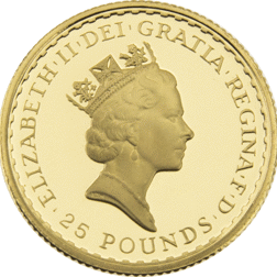 Pre-Owned 1997 UK Britannia 1/4oz Proof Gold Coin