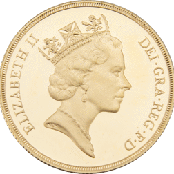 Pre-Owned 1988 UK £2 Double Sovereign Gold Proof Design Coin