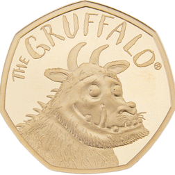 Pre-Owned 2019 UK The Gruffalo 50p Gold Proof Design Coin