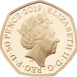 Pre-Owned 2019 UK The Gruffalo 50p Gold Proof Design Coin