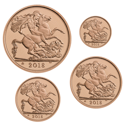 Pre-Owned 2018 UK Sovereign Gold 4-Coin Collection