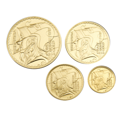 Pre-Owned 2003 UK Britannia 1oz, 1/2oz, 1/4oz, and 1/10oz Proof Gold 4-Coin Collection