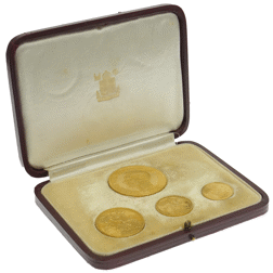 Pre-Owned UK 1937 George VI Sovereign Specimen Proof Gold 4-Coin Set