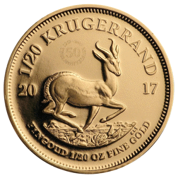 Pre-Owned 2017 South African Krugerrand 1/20oz Proof Gold Coin
