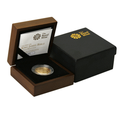 Pre-Owned 2011 King James Bible £2 Gold Proof Coin