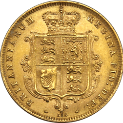 Pre-Owned 1872 DN.318 Victorian 'Shield' Half Sovereign Gold Coin