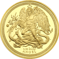 Pre-Owned 2018 Isle of Man Angel Proof Design 1oz Gold Coin