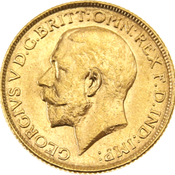 Pre-Owned - 1918 India Mint George V Full Sovereign Gold Coin
