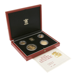 Pre-Owned 1992 UK Sovereign Proof Gold 4-Coin Collection