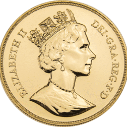 Pre-Owned UK 1987 Brilliant Uncirculated £5 Gold Coin