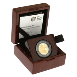 Pre-Owned 2019 UK Britannia 1/4oz Proof Gold Coin - No Outer Packaging