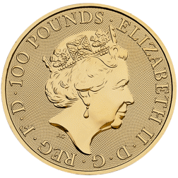 Pre-Owned 2021 UK Queen's Beasts The White Greyhound of Richmond 1oz Gold Coin