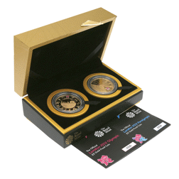 Pre-Owned London 2012 Olympic & Paralympic Proof £5 Gold Coin Set