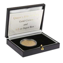 Pre-Owned 2006 UK Queen's 80th Birthday Proof £5 Gold Coin - Missing 1/2oz Ingot