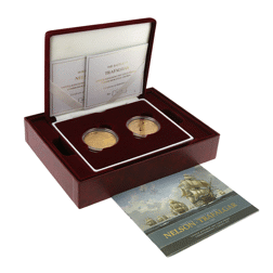 Pre-Owned 2005 UK Battle of Trafalgar Gold Proof Crown Set