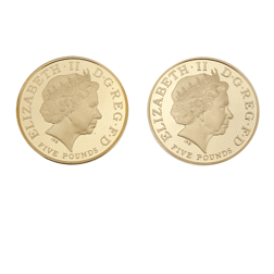 Pre-Owned 2005 UK Battle of Trafalgar Proof Gold Crown 2-Coin Set