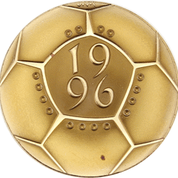 Pre-Owned UK 1996 Celebration of Football £2 Proof Design Gold Coin