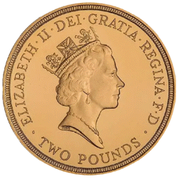 Pre-Owned 1986 UK Commonwealth Games £2 Proof Gold Coin