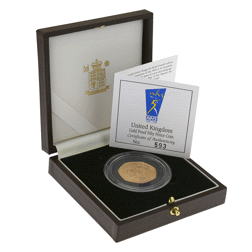 Pre-Owned 1998 UK NHS 50p Proof Gold Coin