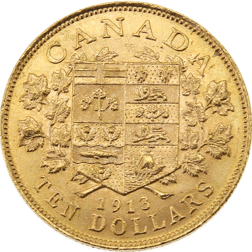Pre-Owned 1913 Canadian George V $10 Gold Coin