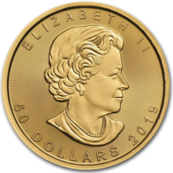 Pre-Owned 2019 Canadian Maple 40th Anniversary 1oz Gold Coin