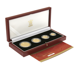 Pre-Owned 2002 UK Britannia Proof Gold 4-Coin Set
