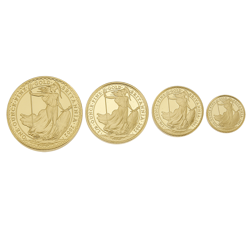 Pre-Owned 2002 UK Britannia Proof Gold 4-Coin Set
