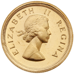 Pre-Owned 1953 South African £1 Gold Coin