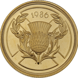 Pre-Owned UK 1986 Commonwealth Games Proof Design £2 Gold Coin