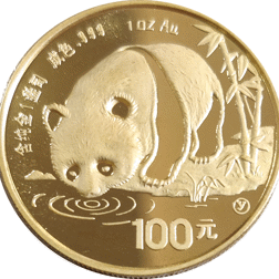 Pre-Owned 1987 Chinese Panda 1oz Gold Coin - Slight Marks
