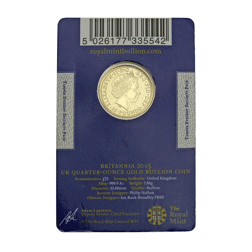 Pre-Owned 2015 UK Britannia 1/4oz Gold Coin - Carded