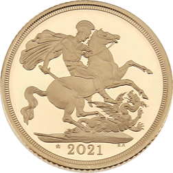 Pre-Owned 2021 UK Full Sovereign Proof Gold Coin