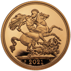 Pre-Owned 2021 UK Full Sovereign Proof Gold Coin