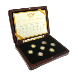 Pre-Owned 2009 Magnificent Seven 1/10oz Gold 7-Coin Set