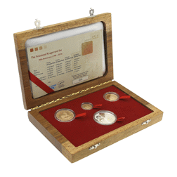 Pre-Owned 2010 South Africa 'The Fractional Krugerrand' Gold Coin Proof Set w/ Silver Medallion