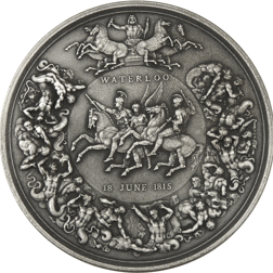 Pre-Owned 1815 UK Royal Mint Pistrucci Waterloo Medal 250g Silver