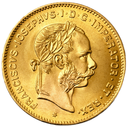 Pre-Owned 1892 Austrian 4 Florin 10 Franc Gold Coin
