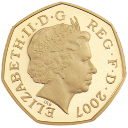 Pre-Owned 2007 UK Scouting Centenary 50p Proof Design Gold Coin