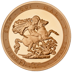Pre-Owned UK 2017 Proof Piedfort Full Sovereign Gold Coin - Missing Outer Box