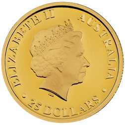 Pre-Owned 2017 Australian Kangaroo 1/4oz Proof Gold Coin