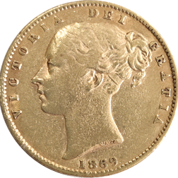 Pre-Owned 1869 London Mint DN.34 Victoria Young Head