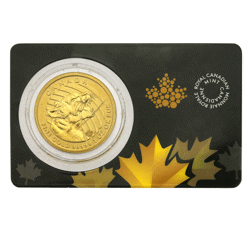 Pre-Owned 2015 Canadian Growling Cougar 1oz Gold Coin - Carded - Damaged Packaging