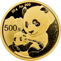 Pre-Owned Chinese Panda 30g Gold Coin - Mixed Dates
