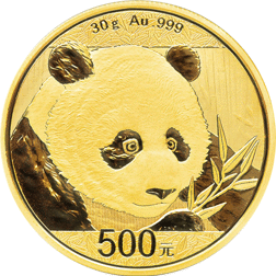 Pre-Owned Chinese Panda 30g Gold Coin - Mixed Dates