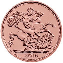 Pre-Owned 2019 UK Full Sovereign Proof Gold Coin - Damaged Outer Box