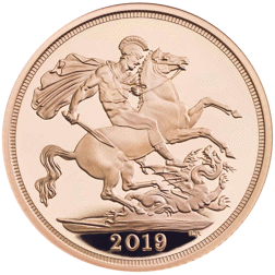 Pre-Owned 2019 UK Full Sovereign Proof Gold Coin