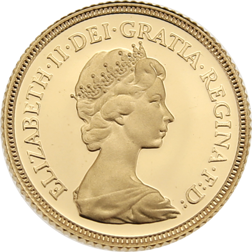 Pre-Owned 1980 UK Half Sovereign Proof Design Gold Coin