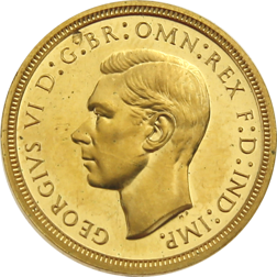 Pre-Owned 1937 George VI Half Proof Design Gold Sovereign - Marked